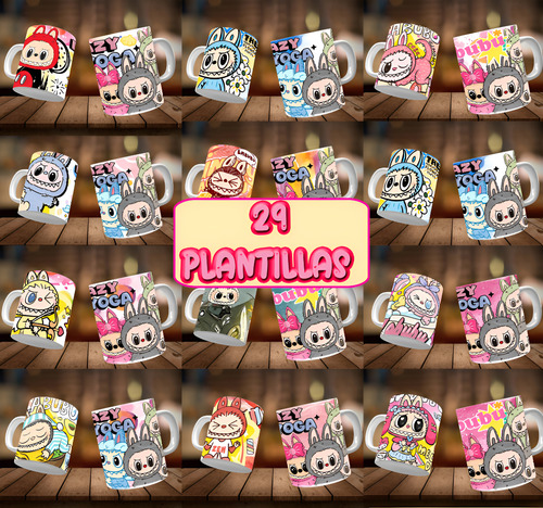 Kit Plantillas Para Sublimar De Labubu