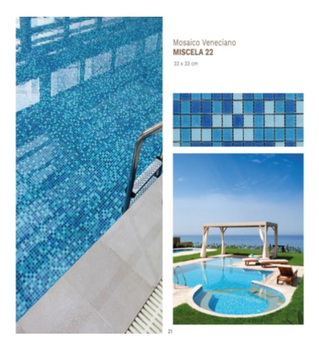 Mosaico Malla De Vidrio Para Piscina Castel 