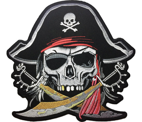 [tamaño Grande] Papapatch Pirata Calavera Capitán Fantasma C