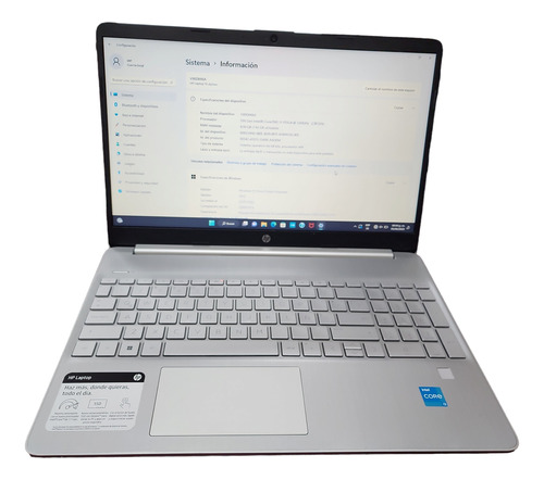 Laptop Hp 15-dy2050la, Ssd 256 Gb, Ram 8 Gb, Plateado
