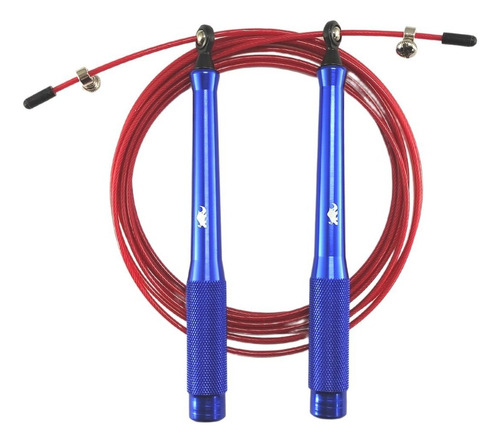 Corda De Pular Profissional Speed Rope Cross Rolamento Ryno Cor Azul-vermelho
