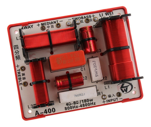 Imagen 6 de 9 de 4way Crossover Treble Bass Frecuencia Divisor 180w Hifi