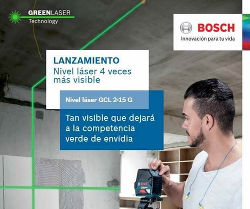 Imagen 3 de 5 de Nuevo Nivel Laser Verde Gcl 2-15g Bosch Professional Kirkor