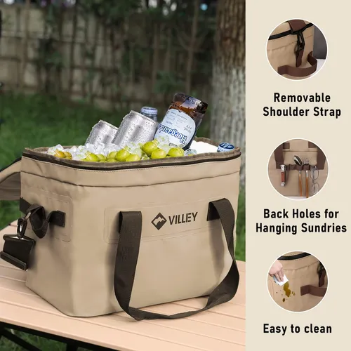 Bolso De Refrigerador Aislada Ville 20l Con Mango Superior A