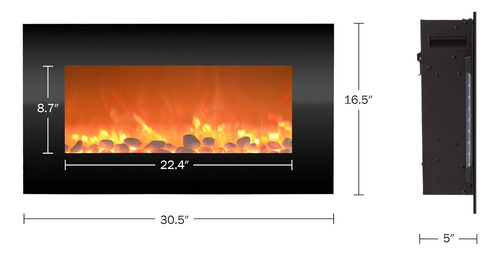 Chimenea Artificial De Pantalla Calentador De Control Remoto