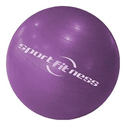 Balón Pilates Yoga Terapias Pelota Sportfitness 55cm Gym Abd Color Morado