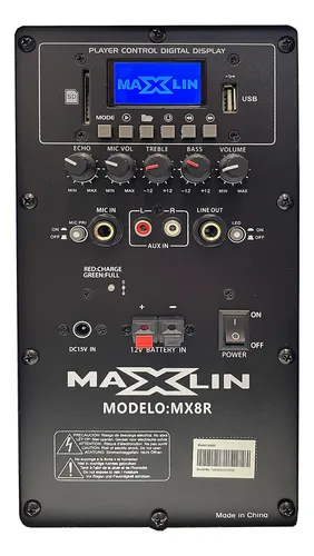 Cabina Recargable Maxlin 8 Pulgadas Mx8r