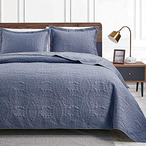 Edredones Love's Cabin Para Cama Queen Colchas Azules - Colc