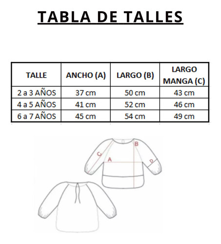 Pintorcito Pechera Impermeable Con Bolsillo