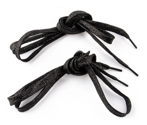 Cordones De Lurex Poliestercon Brillos Negro - Ferraro