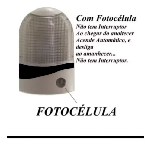 Abajur De Tomada Luminária Bivolt Com Sensor