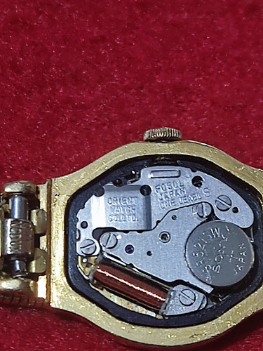 Reloj Mujer, Orient Quartz, Caratula Dorada (vintage). (Usado)