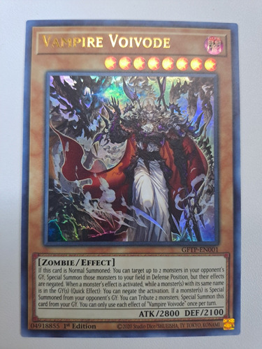 Vampire Voivode Gftp-en001 Ultra Rare Yugioh 