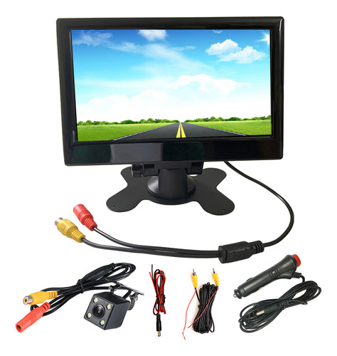 Monitor De Marcha Atrás Para Coche De 7 Pulgadas, 12 A 24 V,