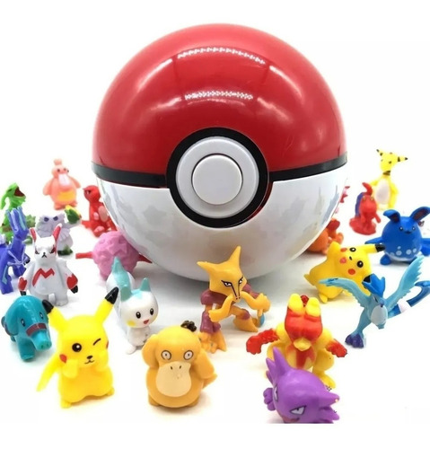 Imagem 1 de 3 de Pokebola Com 10 Miniaturas Pokemon Bonequinhos Anime