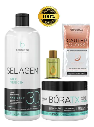 comprar Borabella Selagem 3d Gloss Sem Formol 1 L + Bóratox 300g