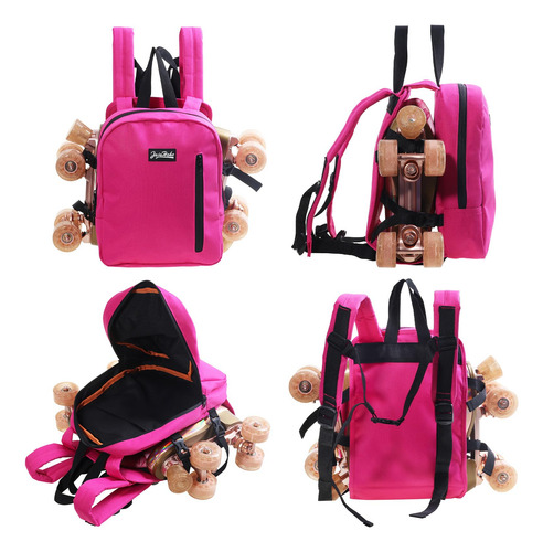 Mochila Fucsia Rosa Para Patines Y Patinetes