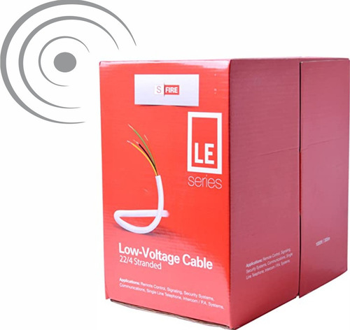 Imagen 1 de 8 de Cable Para Alarma 4x22 Multifilar, 305 Mts, 4 Conductores.