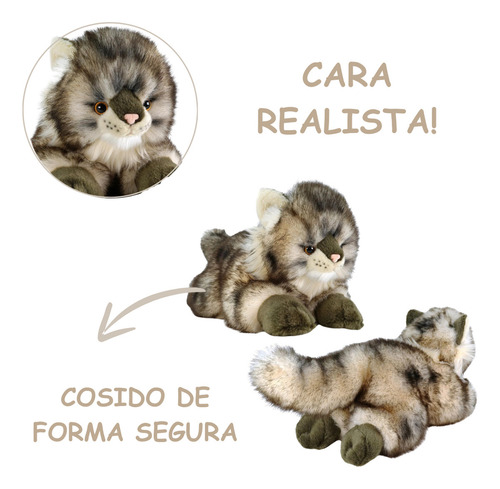 Gato De Peluche Maine Coon Realista Y Tierno Viahart