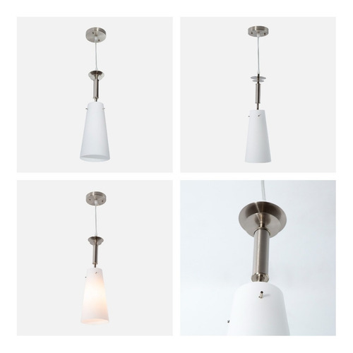 Lámpara Lumimexico 8495-1 Colgante Níquel Satinado E27 60w 1 Luz