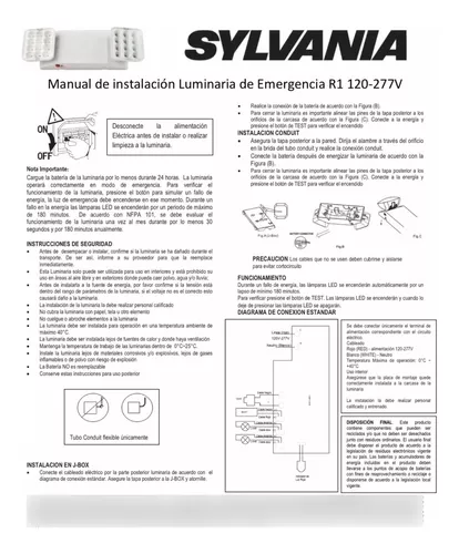 LED EMERGENCIA R1  Sylvania Colombia