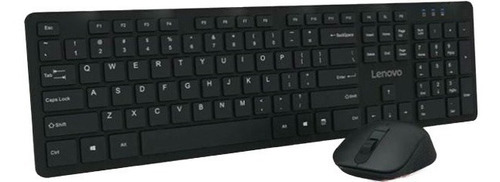 Imagen 1 de 2 de Combo Kit De Teclado Y Mouse Inalámbrico Lenovo Km201
