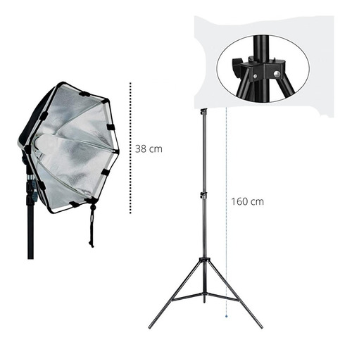 Imagen 4 de 4 de Estudio Fotográfico Soporte De Lámparas Kit De Iluminación
