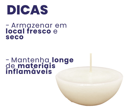 Kit 30 Vela Flutuante Meia Bola 04 Branca Spa Relaxamento Branco Lisa Sem Cheiro