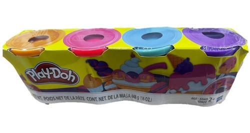 Massinha Play Doh Kit 4 Potes Cores 2 Hasbro