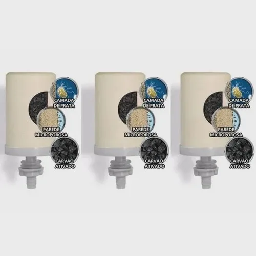 Kit 3 Vela P Filtro De Barro Stéfani Tripla Ação São João