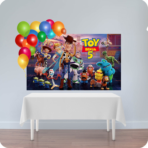 Banner Fondo Candy Bar Cumpleaños Toy Story 100x50