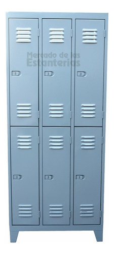 Guardarropa Metalico 6 Puertas Cortas Locker-vestuario Nuevo