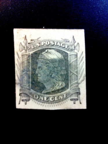 Timbre Eua Estampilla 1¢ Franklin 1805 De Sobre.
