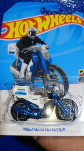 Honda Super Cub Custom Hot Wheels Hw Moto Azul Motocicleta (Usado)