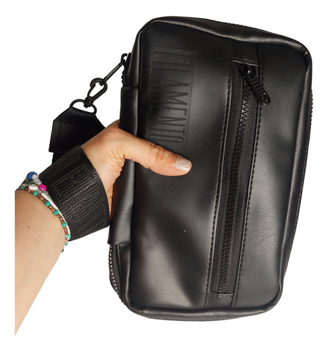 Porta Pasaporte Negro Liso