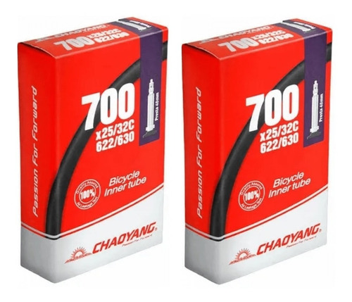 Par Camara De Ar Speed 700x25/32 Bico Presta 48mm Chaoyang