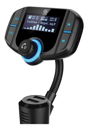 Transmisor Bluetooth Universal Para Auto 2 Puertos De Carga 