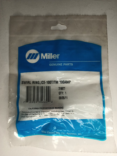 Miller 219677 Swirl Ring 100 Amp Para Ice-100t