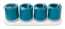 Comprar Set X4 Especieros Condimenteros Salseras C\u002Fbase Y Cucharitas