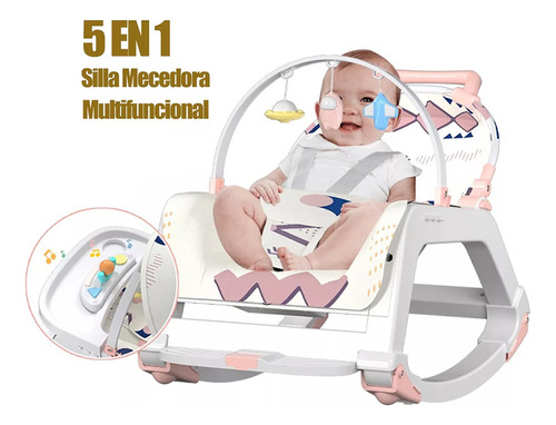 Música Silla Mecedora Para Bebé 5 En 1, Silla De Comedor