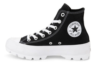 converse botin negro plataforma