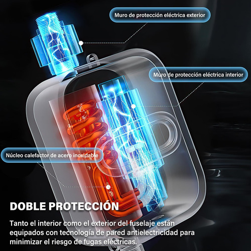 Calentador Agua Termostático Para Ducha3000w 110v Calentador