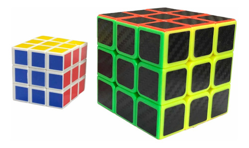 Combo 2x Cubos Mágicos 3x3x3 Grande 5.5cm Y Mini 3.5cm