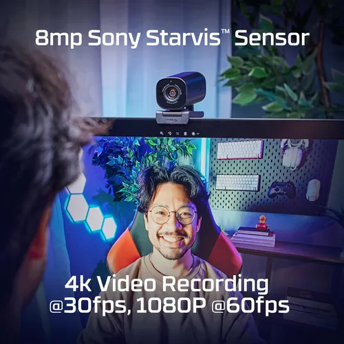 Cámara Web Hyperx Vision S 4k Video 30 Fps Sony Starvis 8 Mp