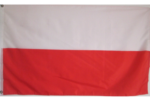 Bandera Polonia Doble Faz Tamaño 90cm X 150cm Tela Poliester