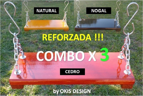 Hamaca De Madera Pintada Con Herrajes Combo X 3 Promo!!!