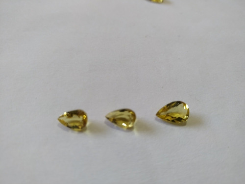 Berilo, Heliodoro Extra Natural 03 Gotas 3 Ct Amarelo Forte