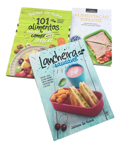 Kit Com Três Livros Sobre Alimentação Infantil