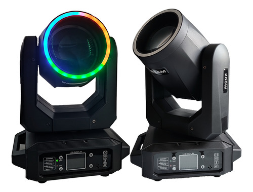Led Beam 200w Con Aro Led Prisma De 18 Caras Efecto Arcoiris