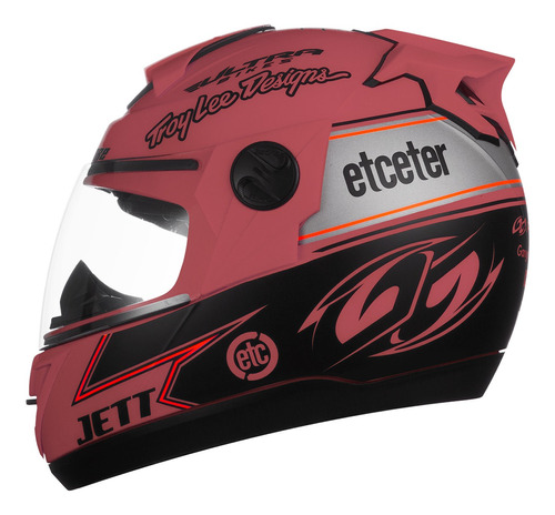 Capacete Para Moto Modelo Power Brands Fosco Viseira Cristal